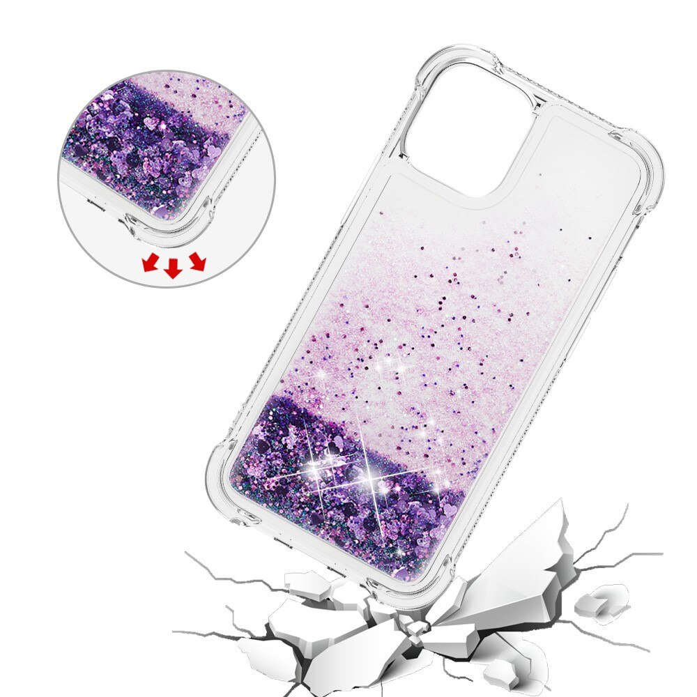 Glitter Powder TPU Case iPhone 13 Mini lilla