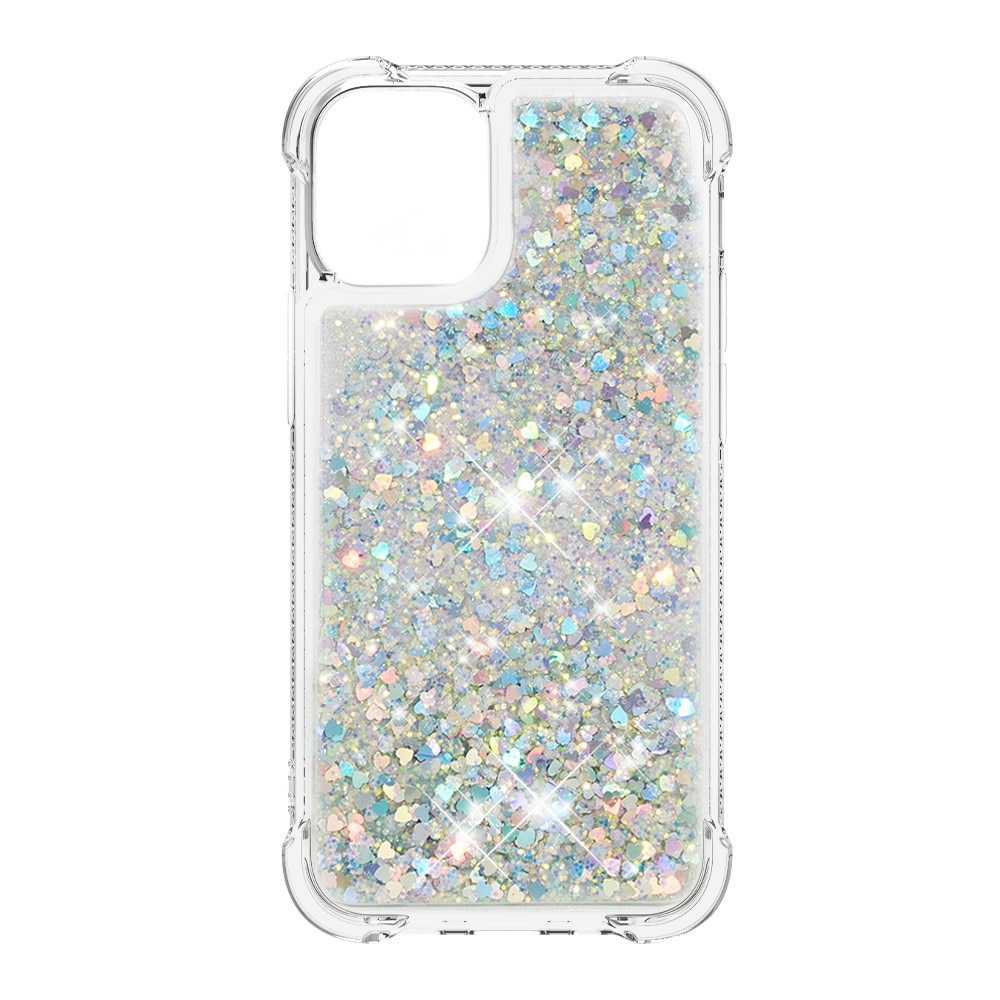 Glitter Powder TPU Case iPhone 13 Mini sølv