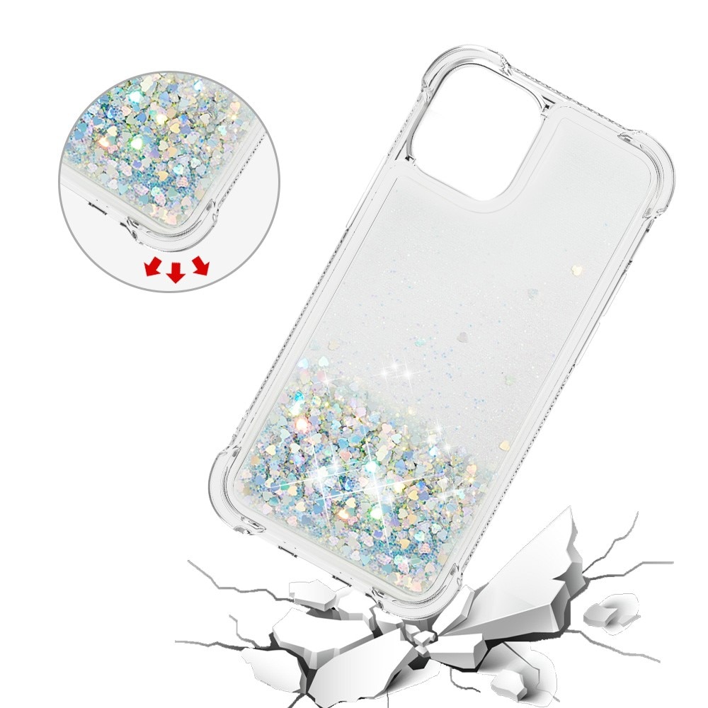 Glitter Powder TPU Case iPhone 13 Mini sølv