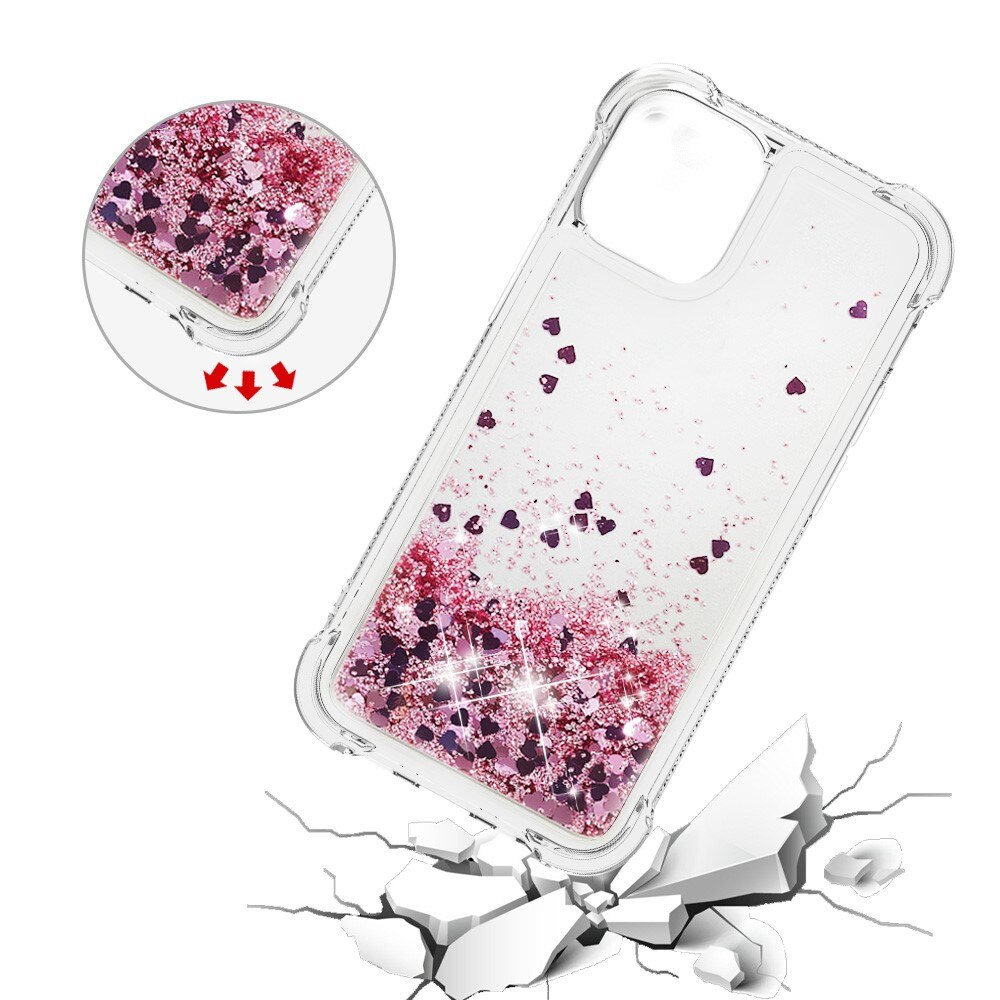 Glitter Powder TPU Case iPhone 13 rosegull