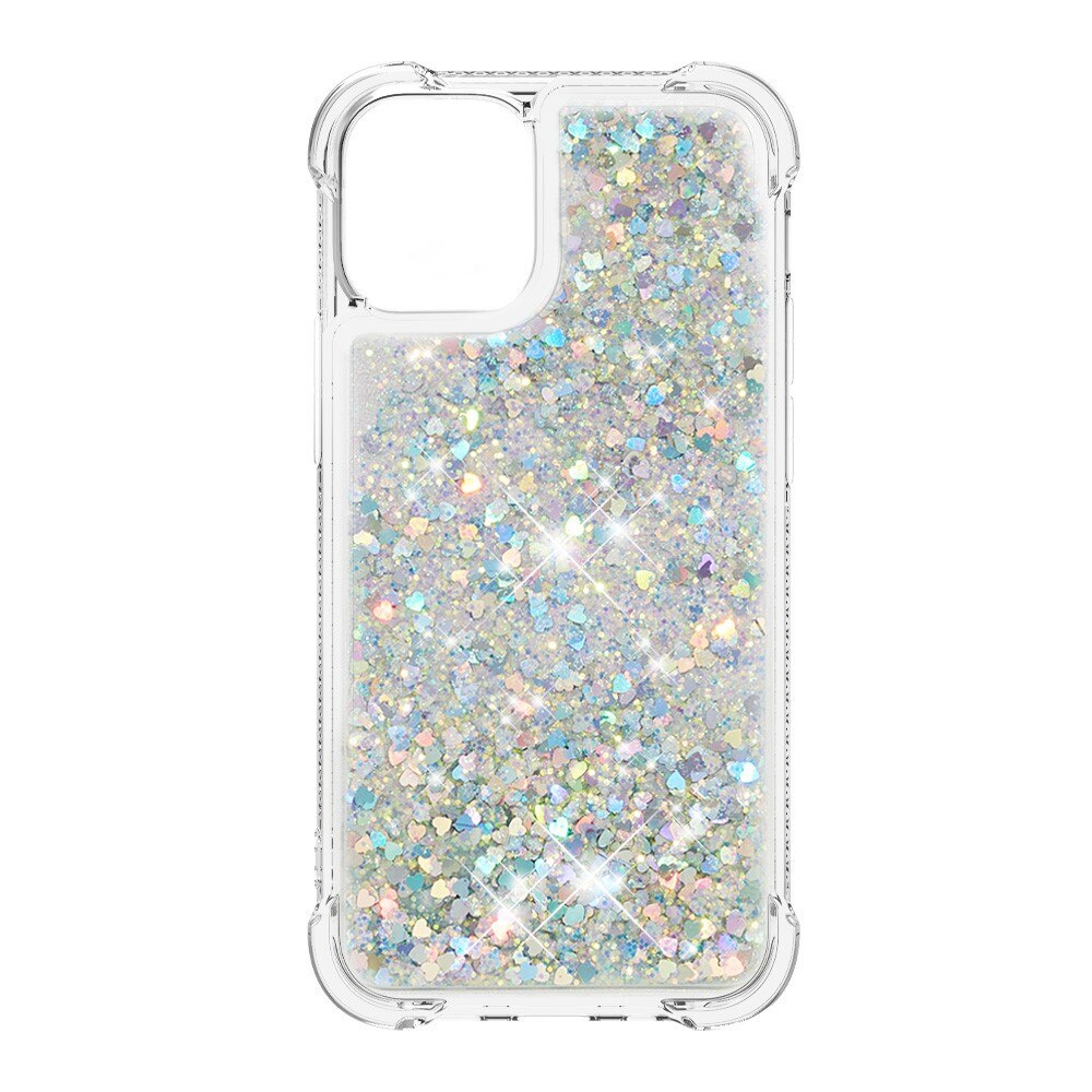 Glitter Powder TPU Case iPhone 13 sølv