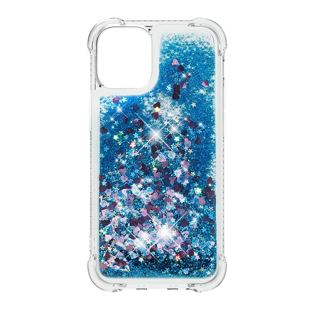 Glitter Powder TPU Case iPhone 13 blå