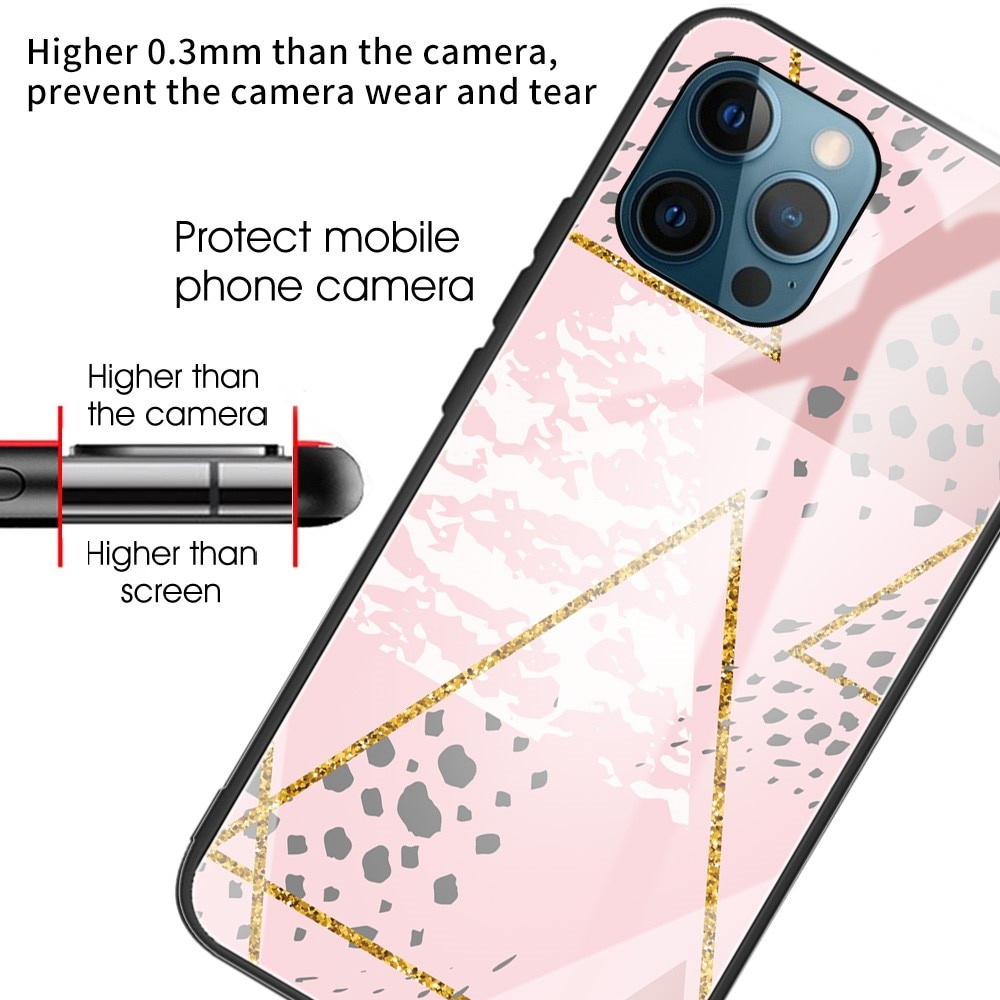 Herdet Glass Deksel Apple iPhone 13 Pro leopard rosa