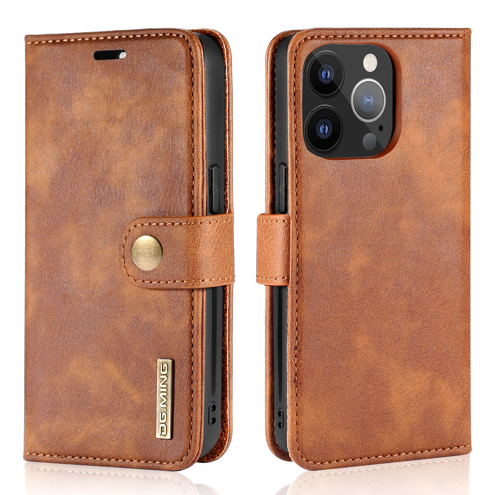 Magnet Wallet iPhone 13 Pro Cognac