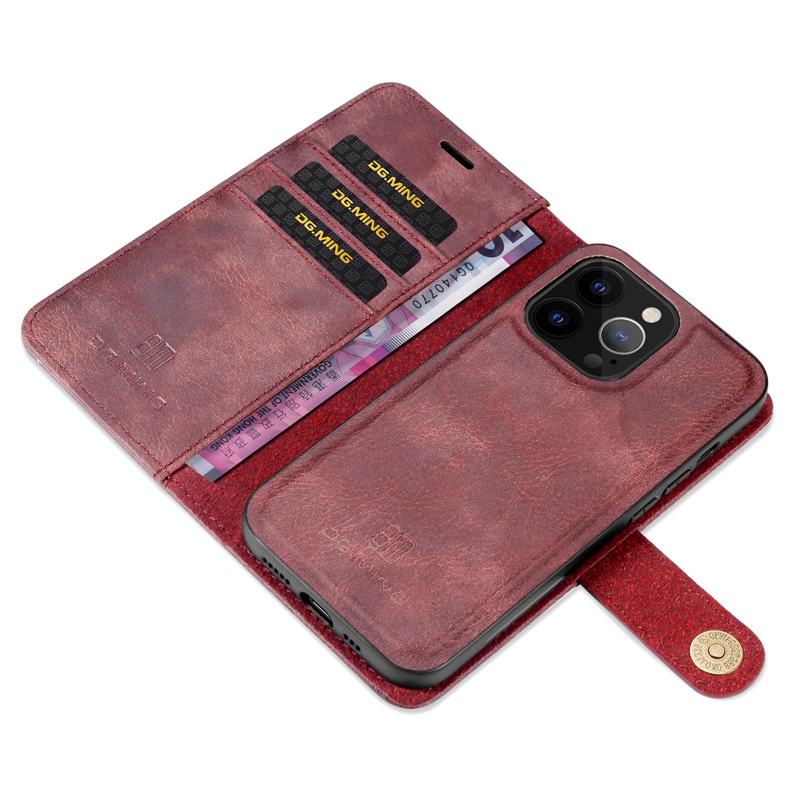 Magnet Wallet iPhone 13 Pro Max Rød