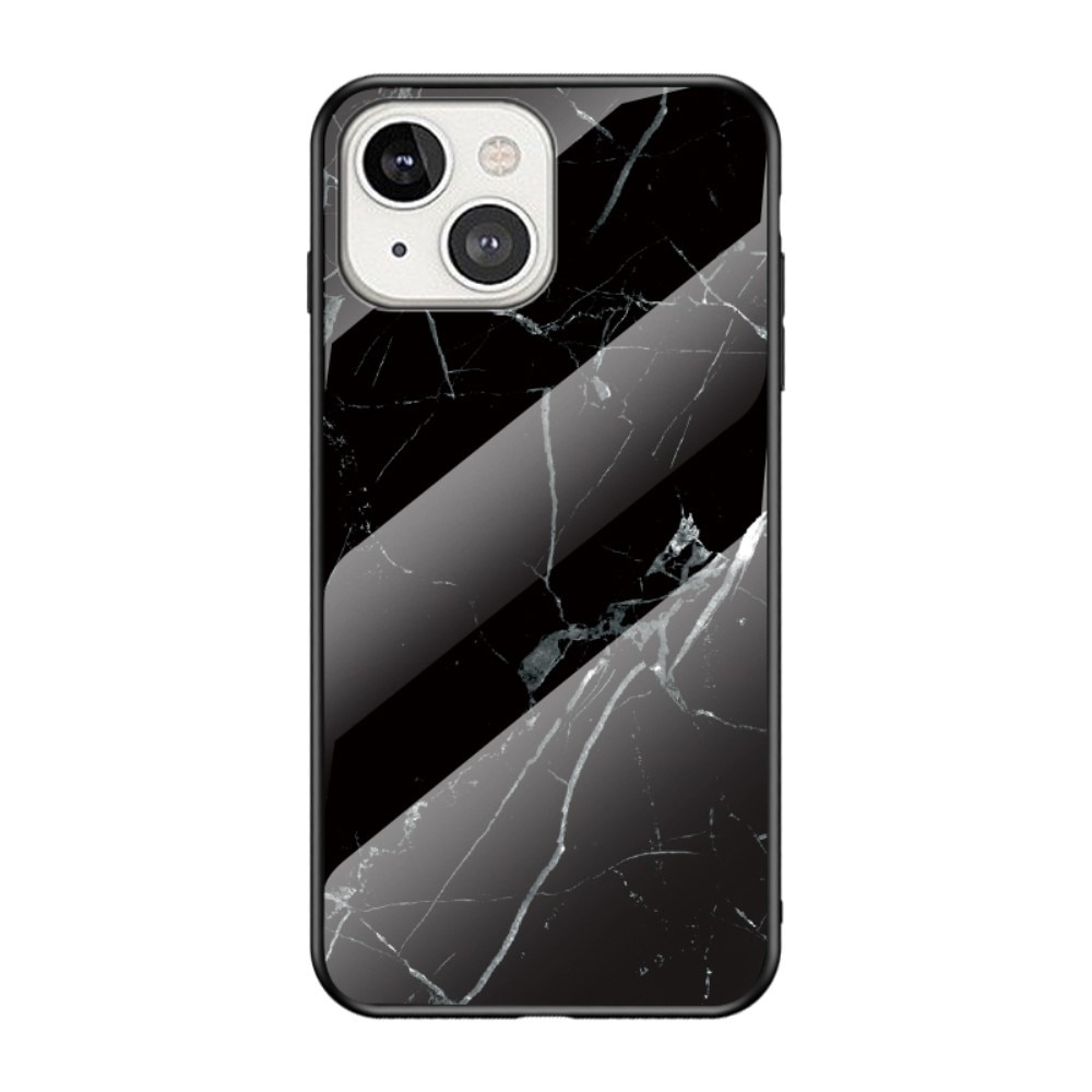 Herdet Glass Deksel Apple iPhone 13 Mini svart marmor