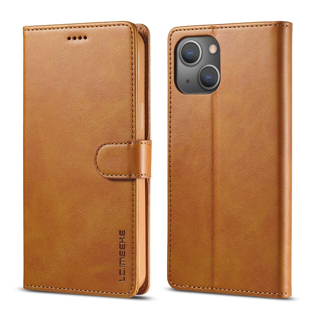 Lommebokdeksel iPhone 13 cognac