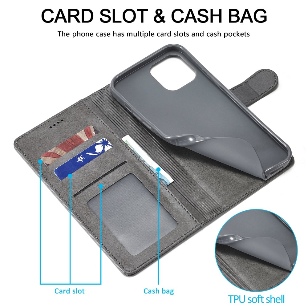 Lommebokdeksel iPhone 13 grå