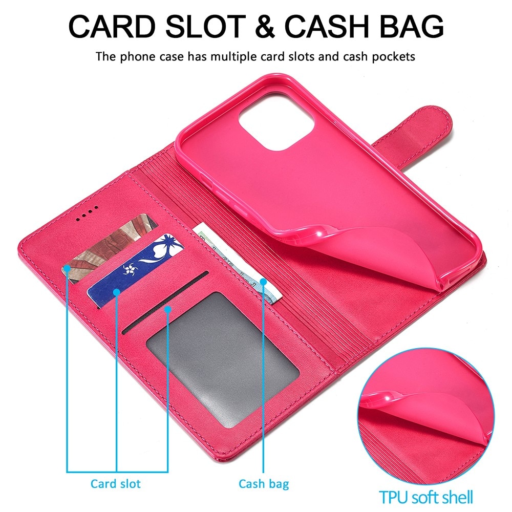 Lommebokdeksel iPhone 13 rosa