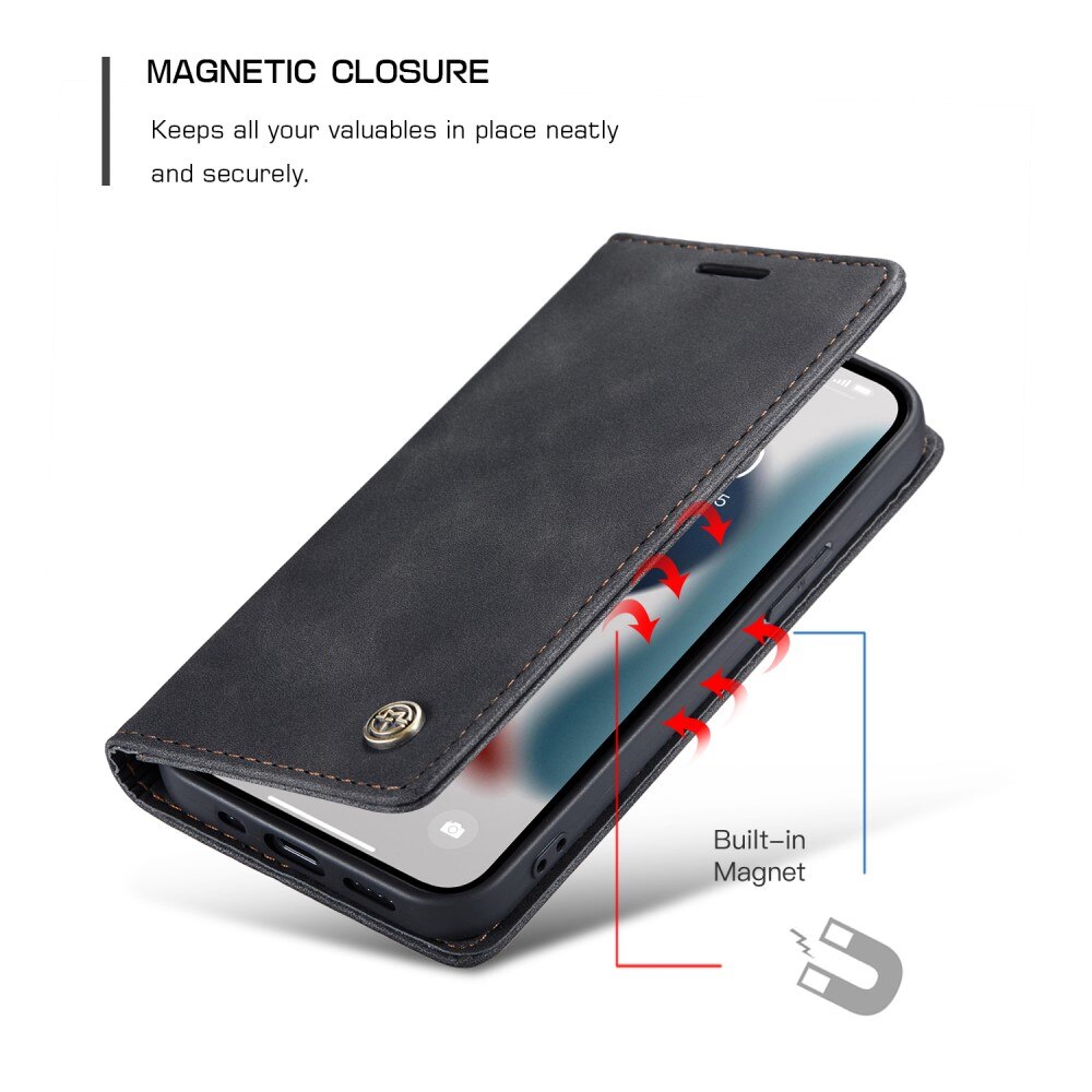 Slim Lommebokveske iPhone 13 Pro Max Svart