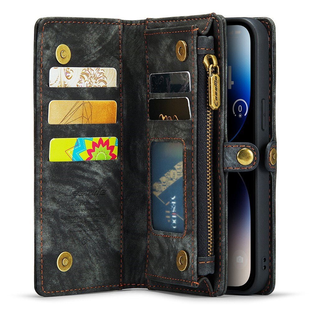 Multi-slot Lommeboksetui iPhone 13 Pro Max Grå