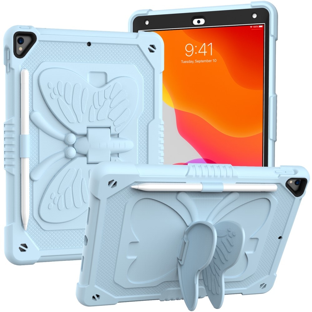 Hybriddeksel sommerfugl iPad 10.2 7th Gen (2019) blå