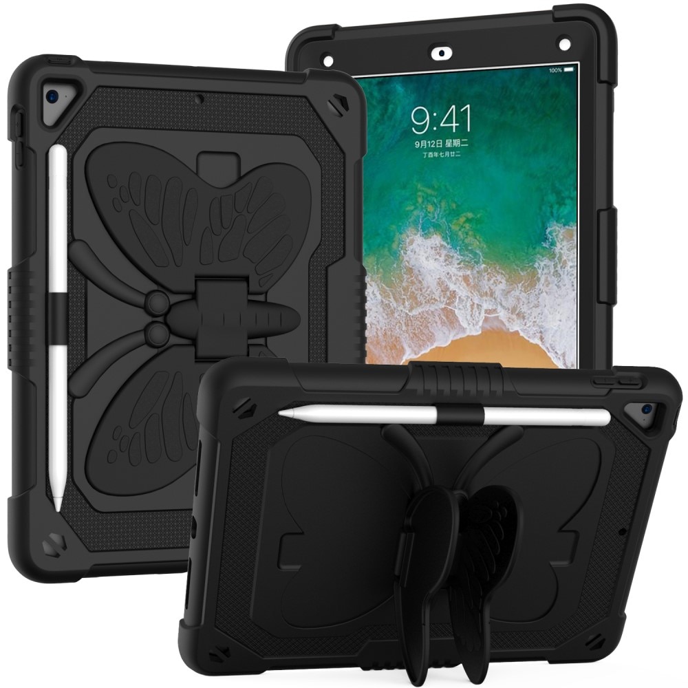 Hybriddeksel sommerfugl iPad Air 2 9.7 (2014) svart
