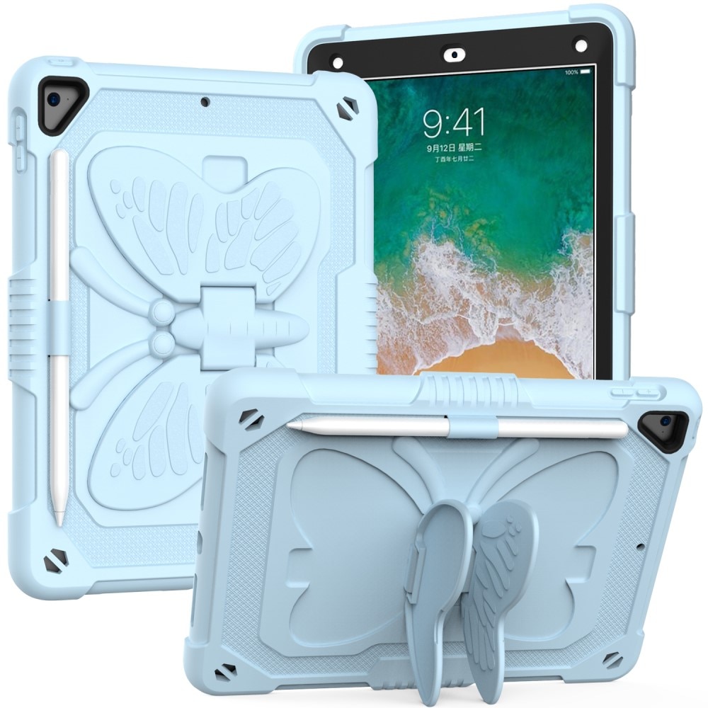 Hybriddeksel sommerfugl iPad 9.7 6th Gen (2018) blå