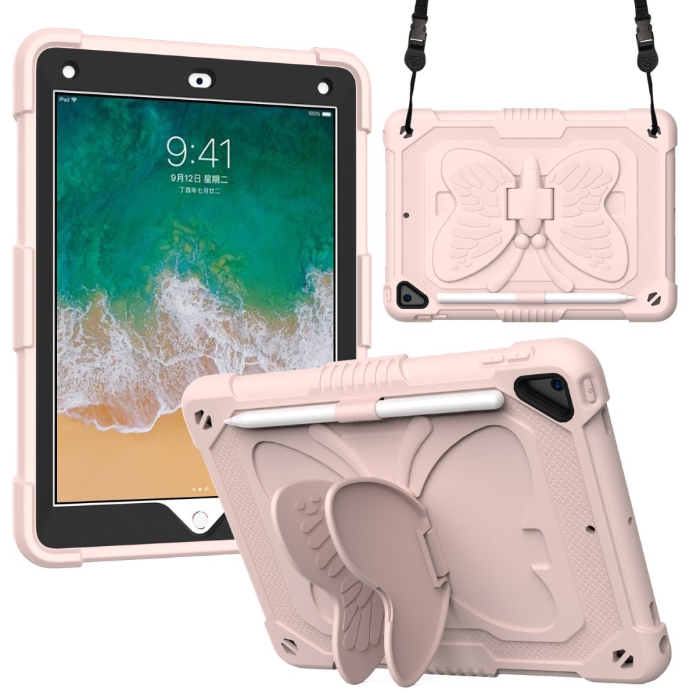 Hybriddeksel sommerfugl iPad Air 9.7 1st Gen (2013) rosa