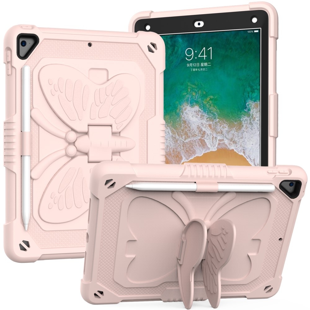 Hybriddeksel sommerfugl iPad Air 2 9.7 (2014) rosa