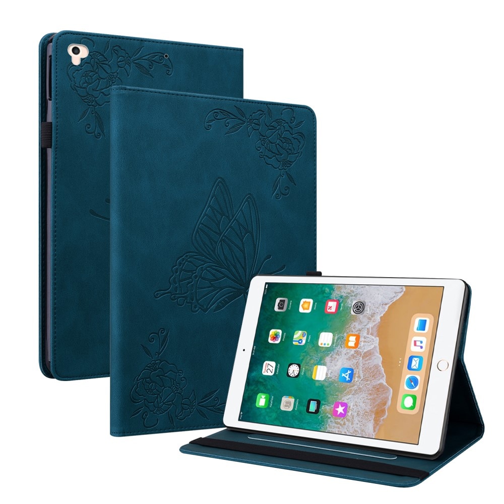 Lærveske Sommerfugler iPad Air 2 9.7 (2014) blå