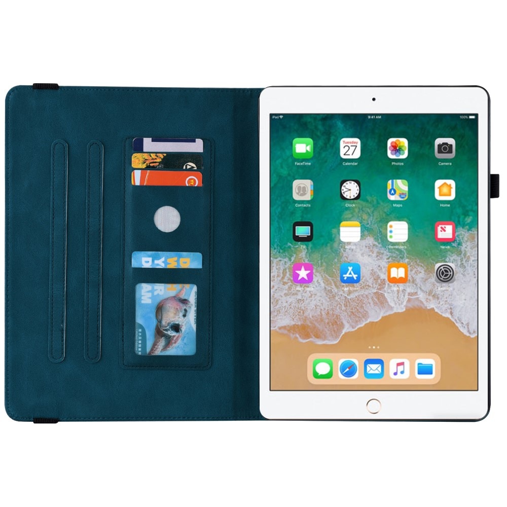 Lærveske Sommerfugler iPad 9.7 6th Gen (2018) blå