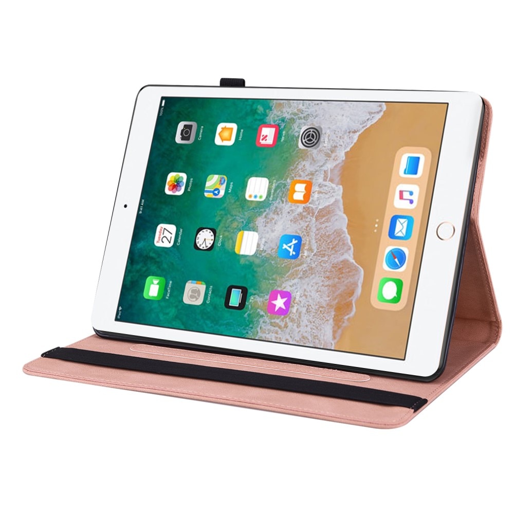 Lærveske Sommerfugler iPad 9.7 5th Gen (2017) rosa