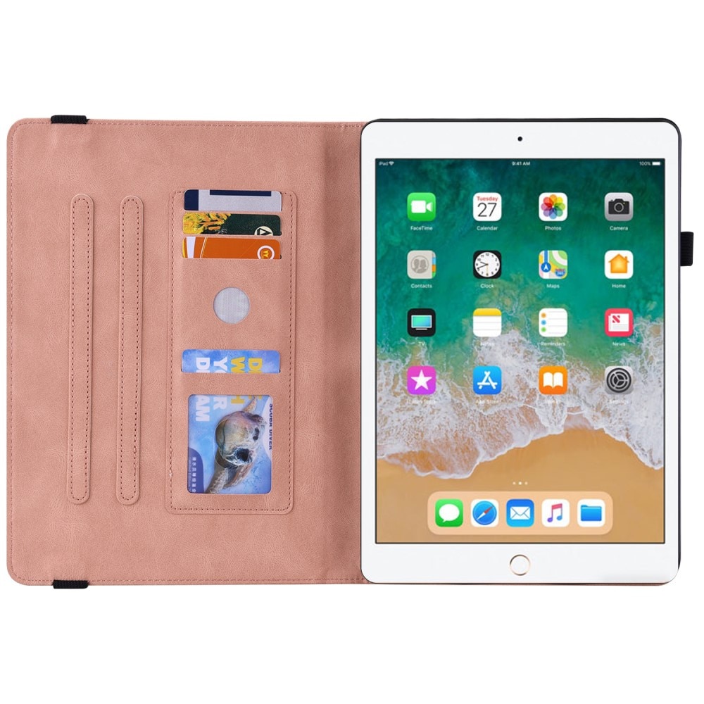 Lærveske Sommerfugler iPad 9.7 5th Gen (2017) rosa