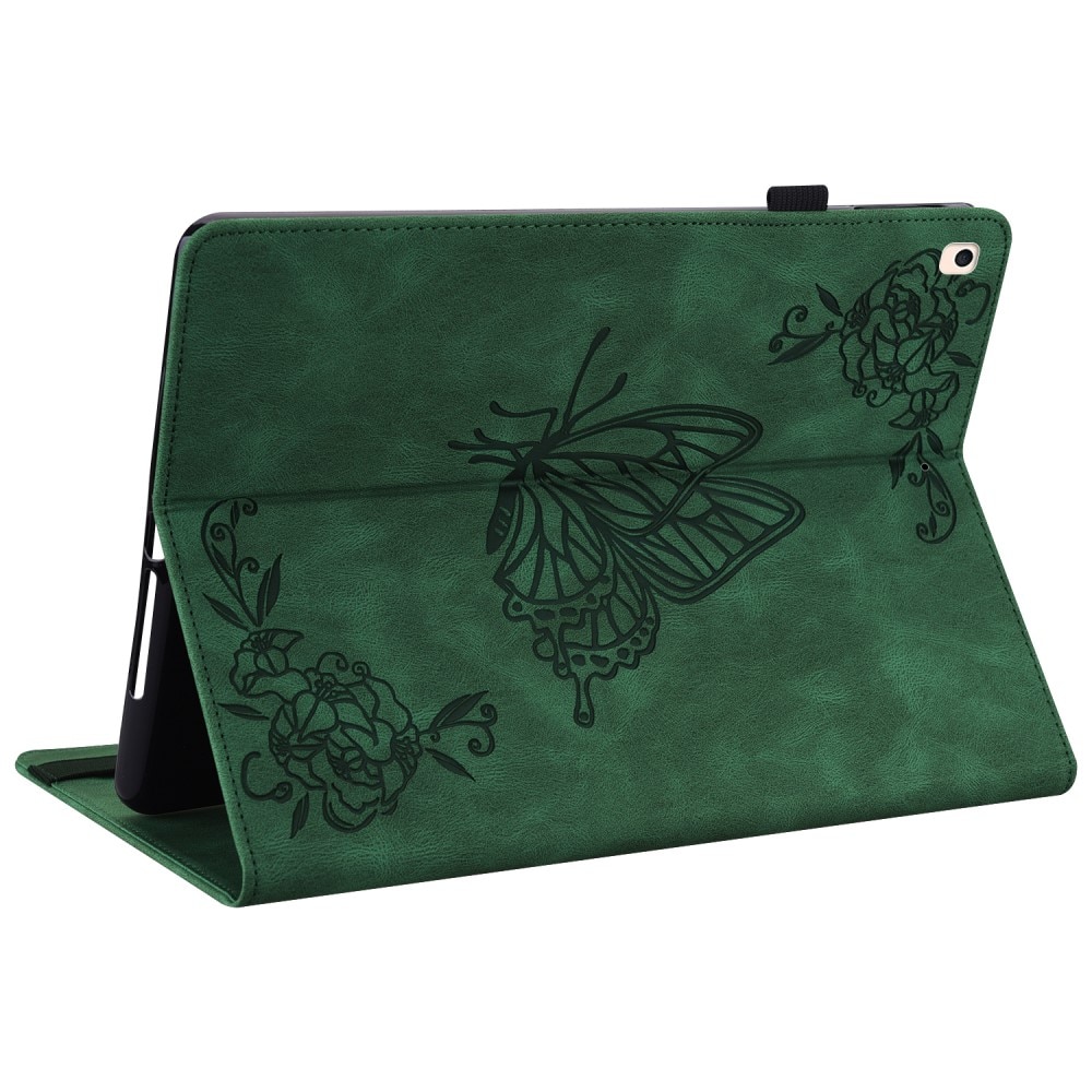 Lærveske Sommerfugler iPad 10.2 8th Gen (2020) grønn