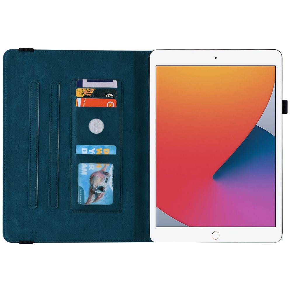 Lærveske Sommerfugler iPad 10.2 7th Gen (2019) blå