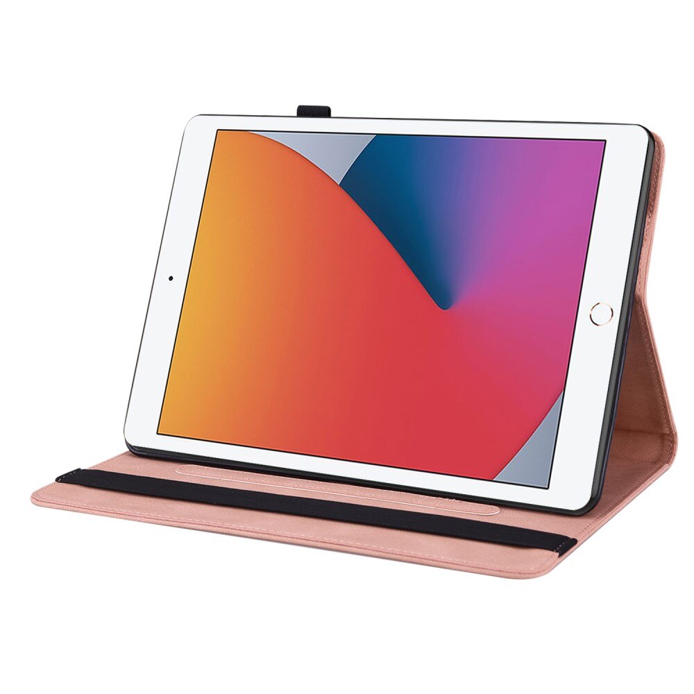 Lærveske Sommerfugler iPad 10.2 7th Gen (2019) rosa