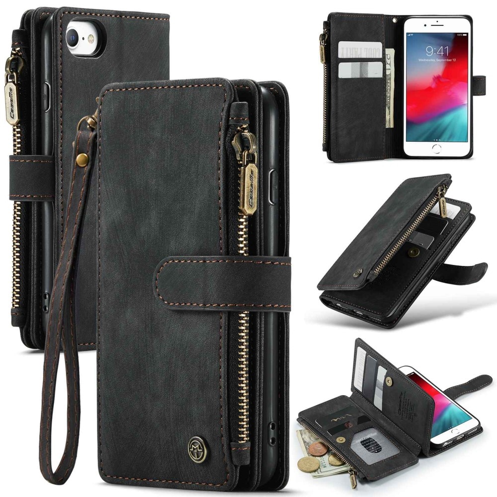 Zipper Wallet iPhone SE (2022) svart