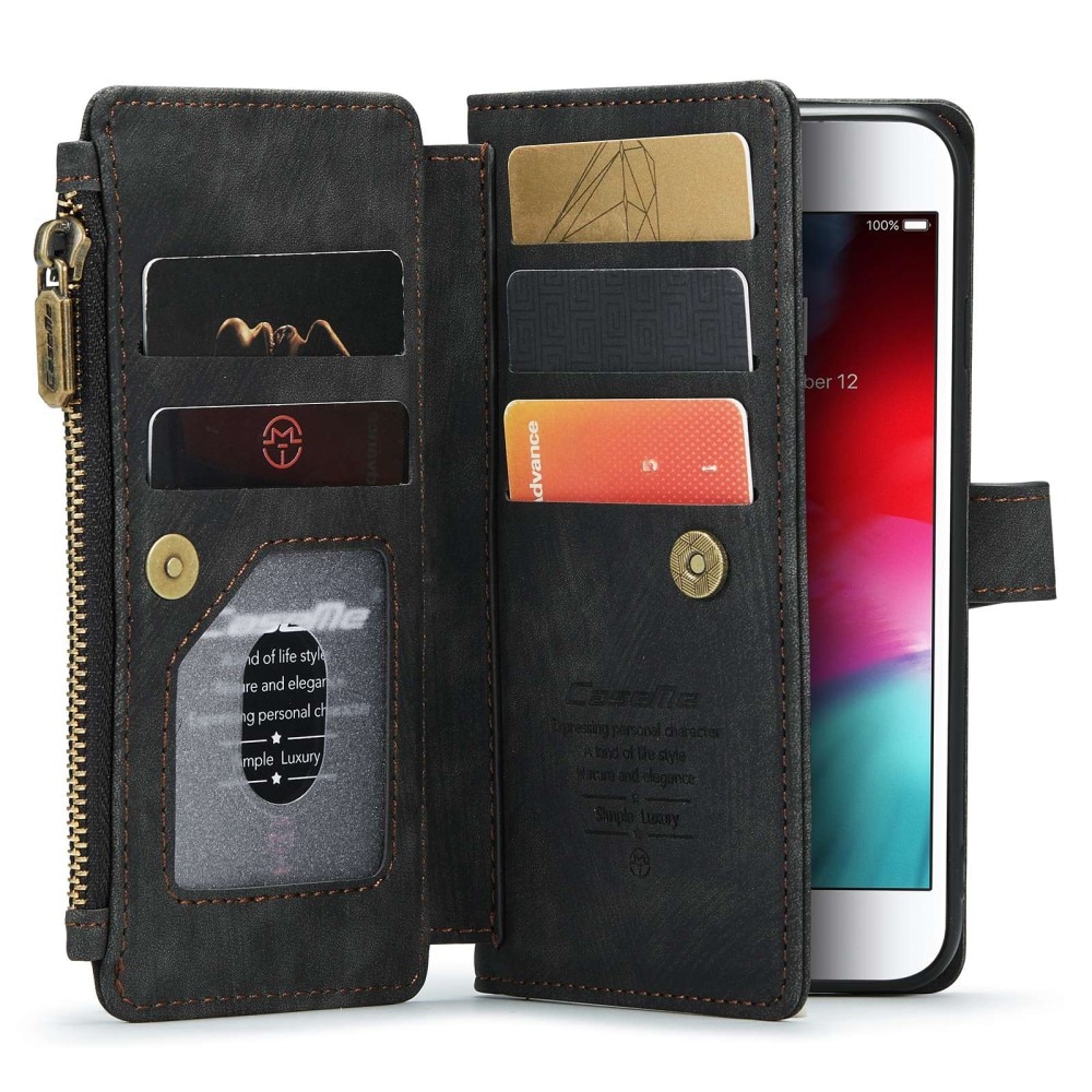 Zipper Wallet iPhone SE (2020) svart