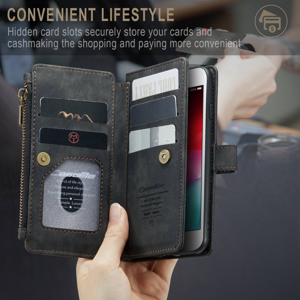 Zipper Wallet iPhone 7 svart