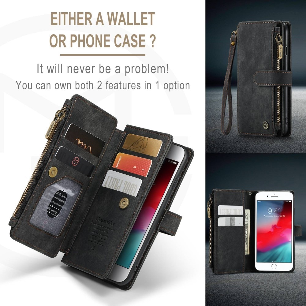 Zipper Wallet iPhone SE (2020) svart