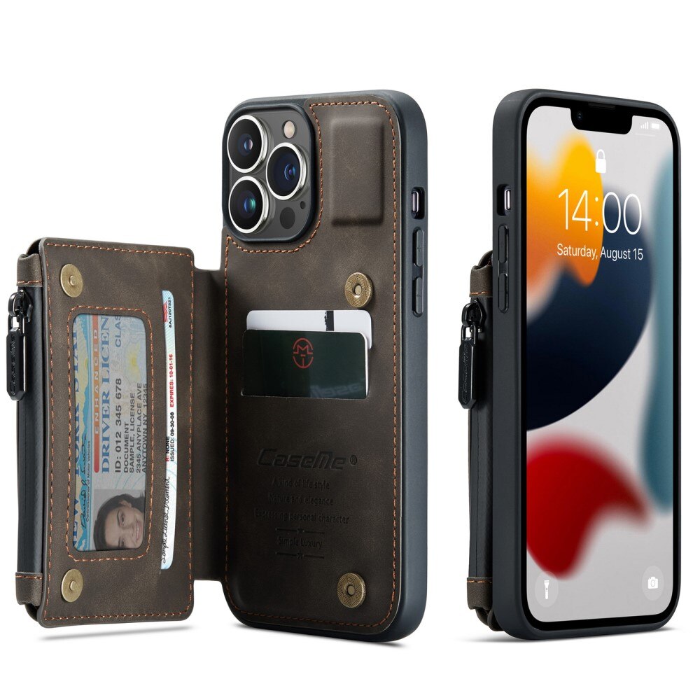 Multi-slot Deksel iPhone 13 Pro Max brun