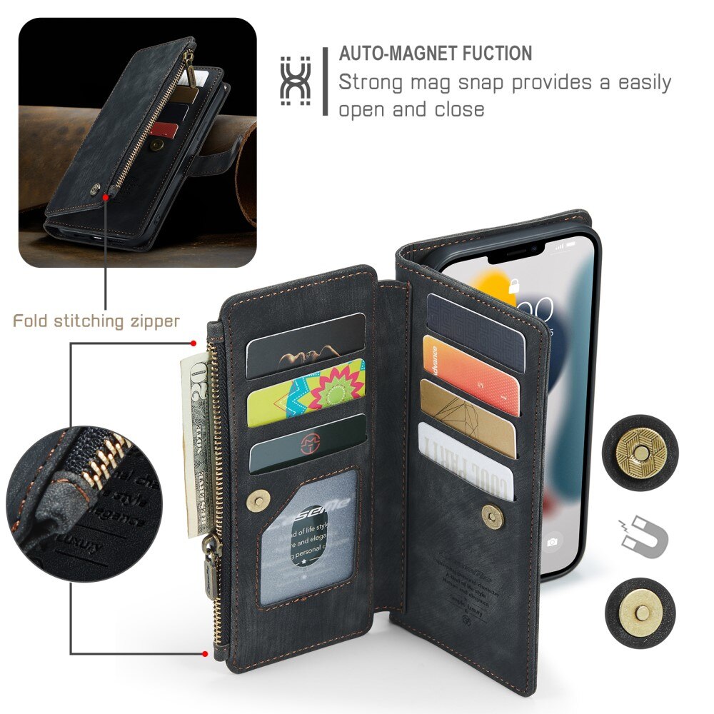 Zipper Wallet iPhone 13 Pro Max svart