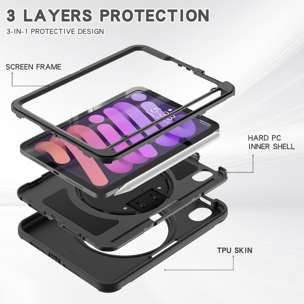 Støtsikker Hybriddeksel iPad Mini 6th Gen (2021) svart