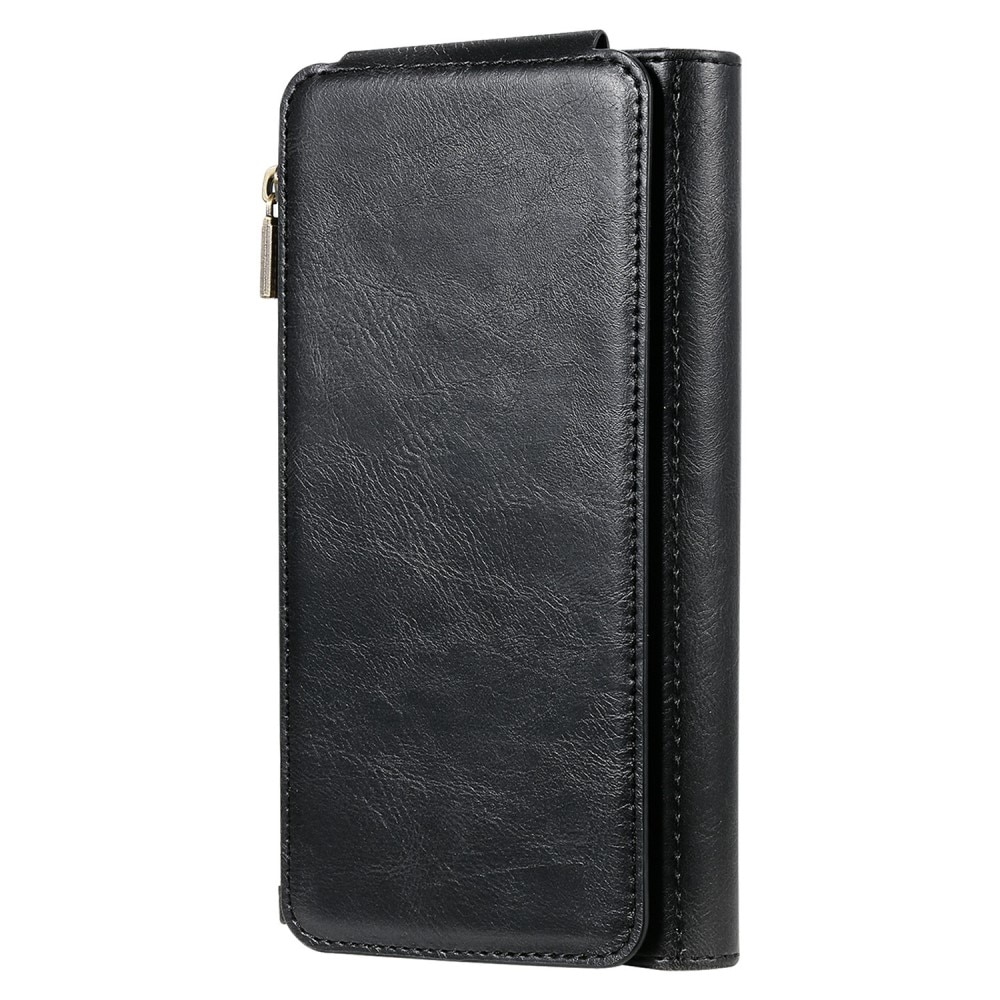 Magnet Leather Multi-Wallet iPhone 13 svart