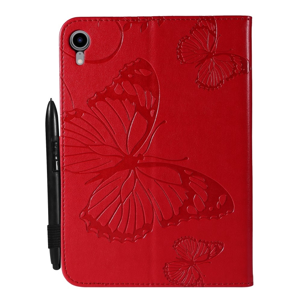 Lærveske Sommerfugler iPad Mini 6th Gen (2021) rød