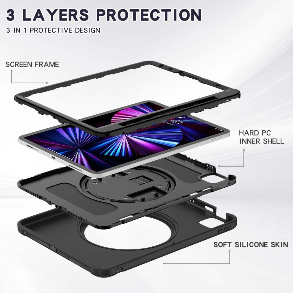 Støtsikker Hybriddeksel iPad Pro 11 2nd Gen (2020) svart