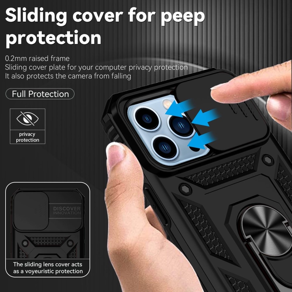 Hybriddeksel Ring+Camera Protection iPhone 13 Pro svart