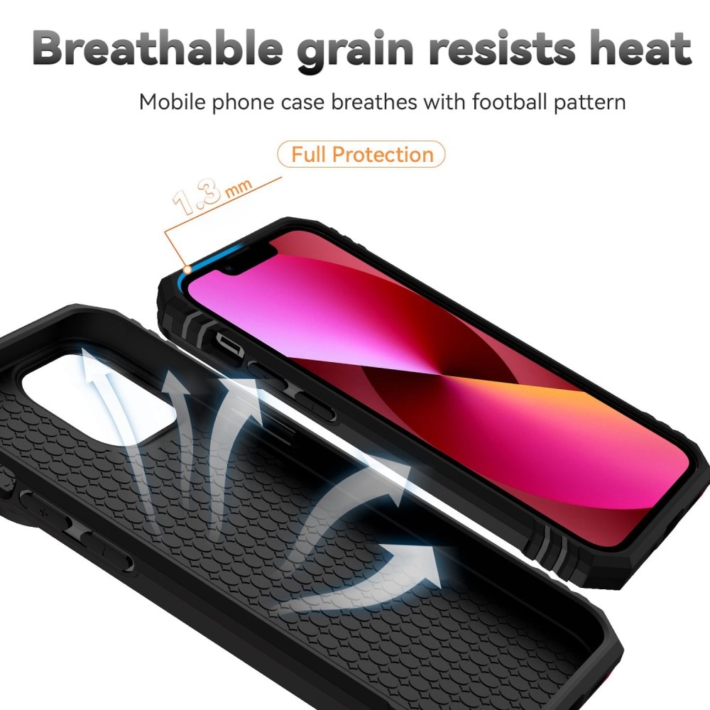 Hybriddeksel Ring + Kamerabeskyttelse iPhone 13 Svart