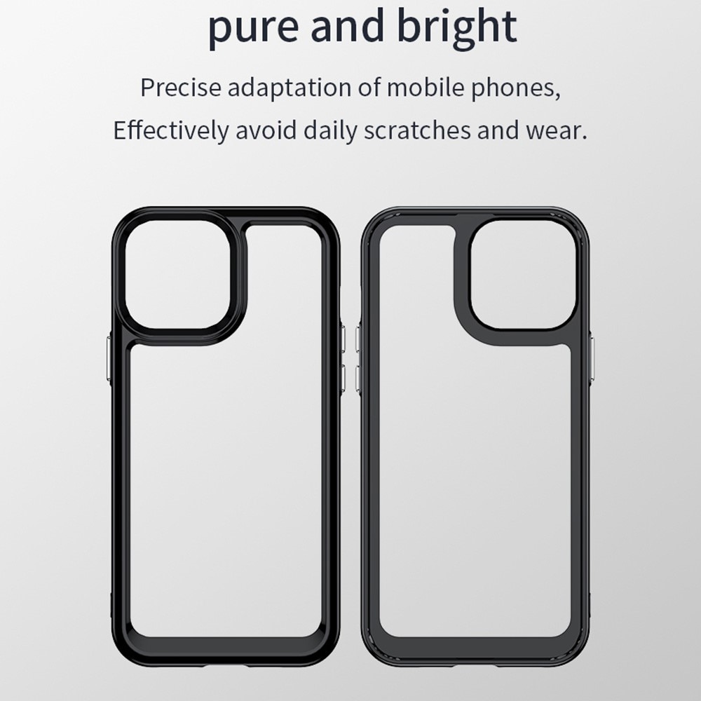 TPU + Plexiglass Deksel iPhone 13 Pro Svart