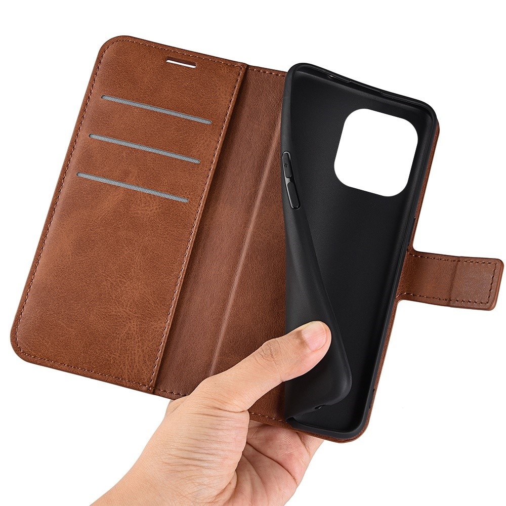 Leather Wallet iPhone 14 Pro Brown