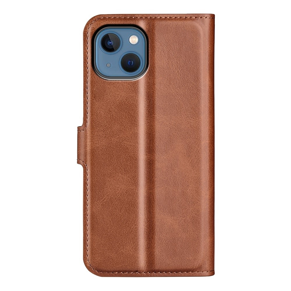 Leather Wallet iPhone 14 Brown
