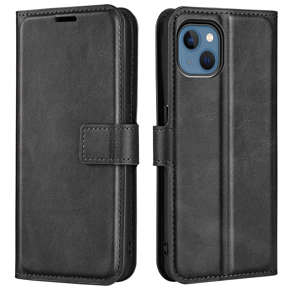 Leather Wallet iPhone 14 Max Black