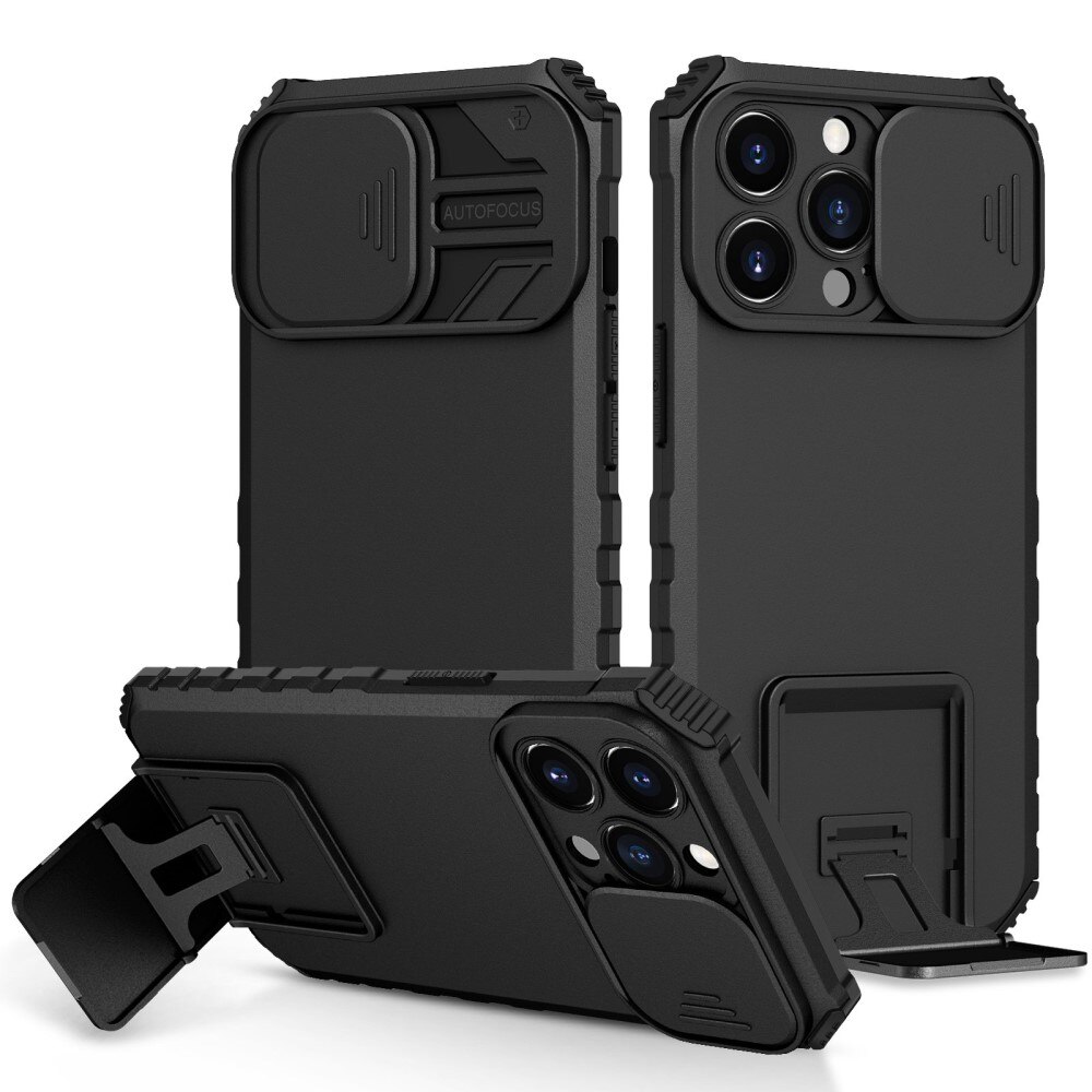 iPhone 13 Pro Kickstand Deksel kamerabeskyttelse Svart