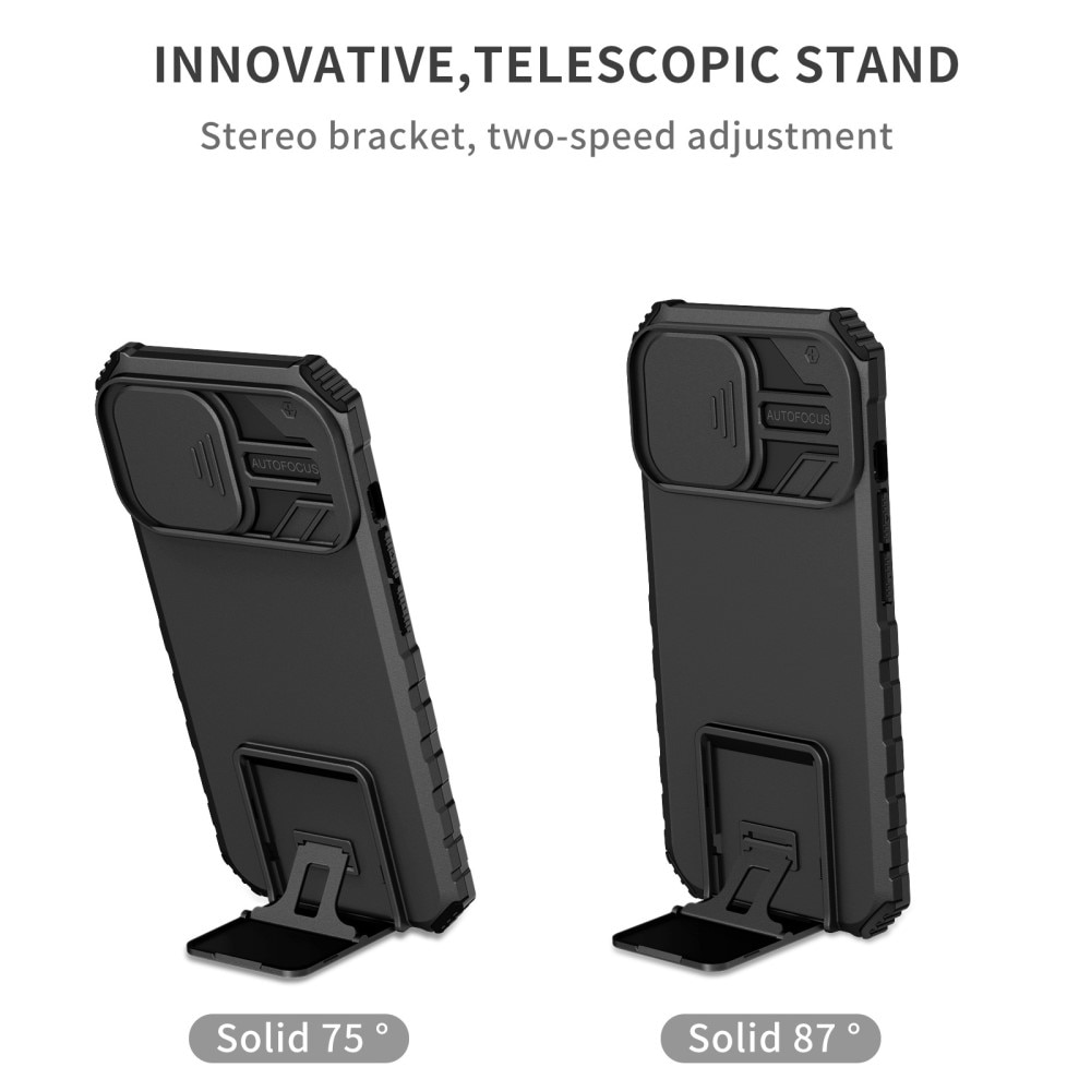 iPhone 13 Pro Kickstand Deksel kamerabeskyttelse Svart