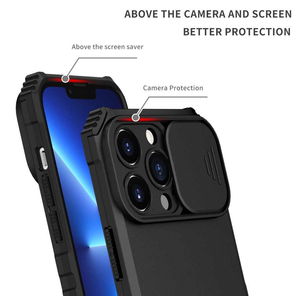 iPhone 13 Pro Kickstand Deksel kamerabeskyttelse Svart