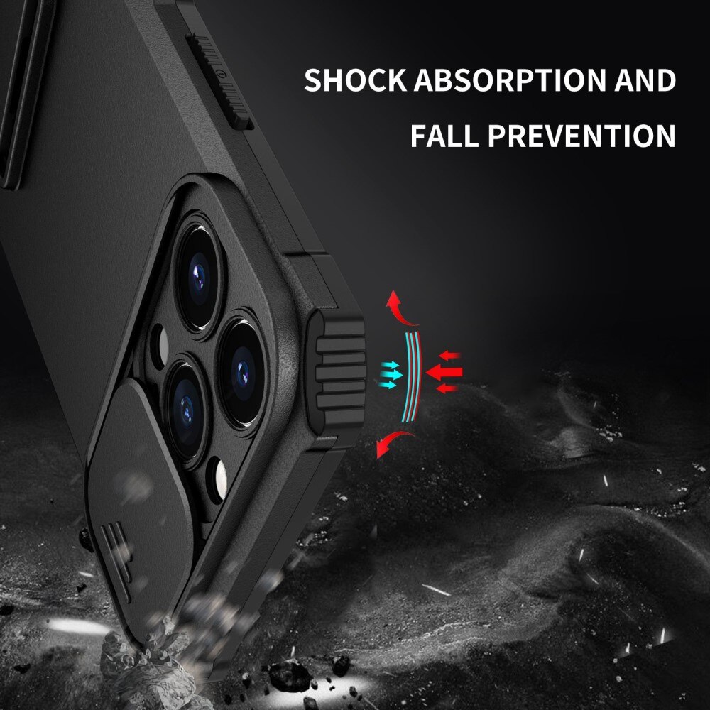 iPhone 13 Pro Kickstand Deksel kamerabeskyttelse Svart