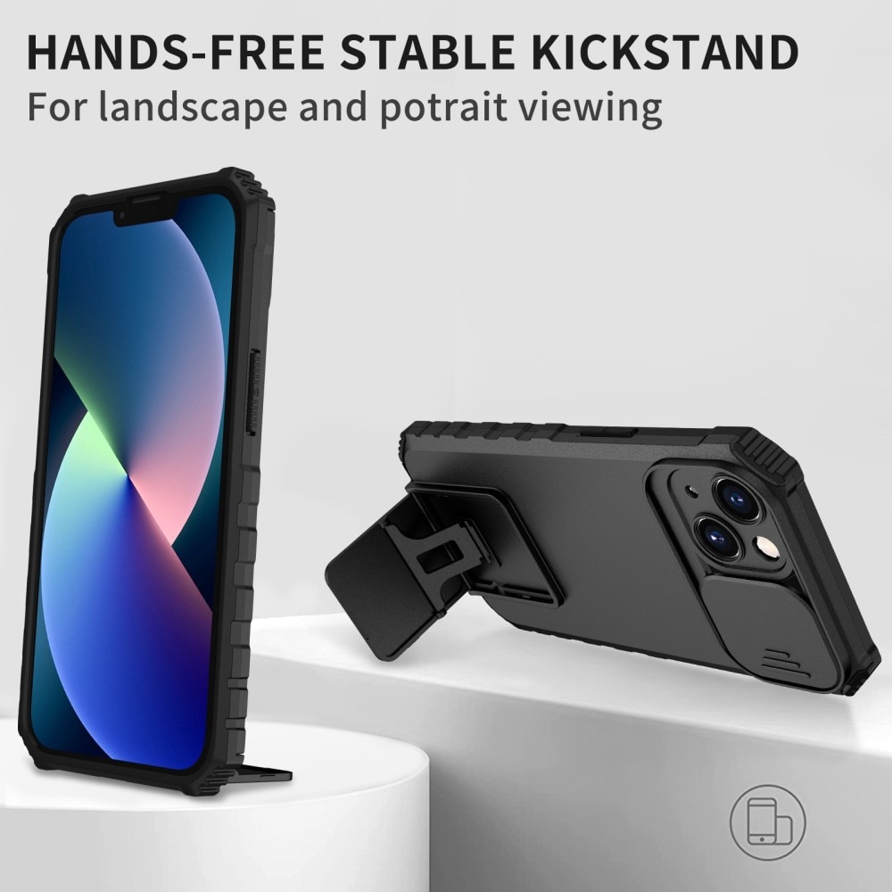 iPhone 13 Pro Kickstand Deksel kamerabeskyttelse Svart