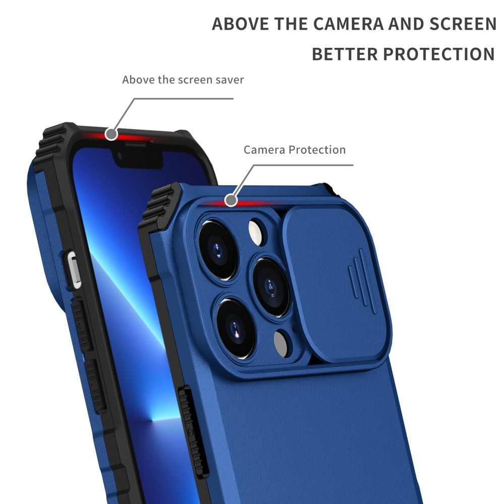 iPhone 13 Pro Kickstand Deksel kamerabeskyttelse blå
