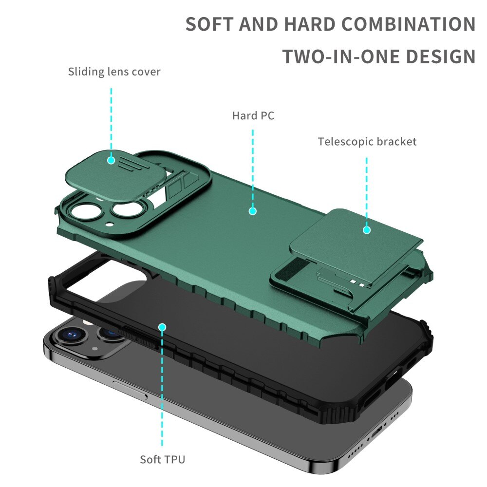 iPhone 13 Pro Kickstand Deksel kamerabeskyttelse grønn